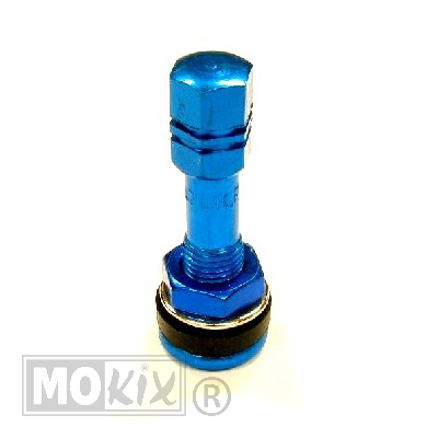 Ventiel Tubeless Recht Blauw/CP