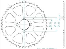 Achtertandwiel Yamaha Klein GAT 44mm 4gats 48t - Esjot