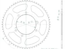 Achtertandwiel RIE MRX/SMX DE SEN-R nt105mm 6g 62t - Esjot