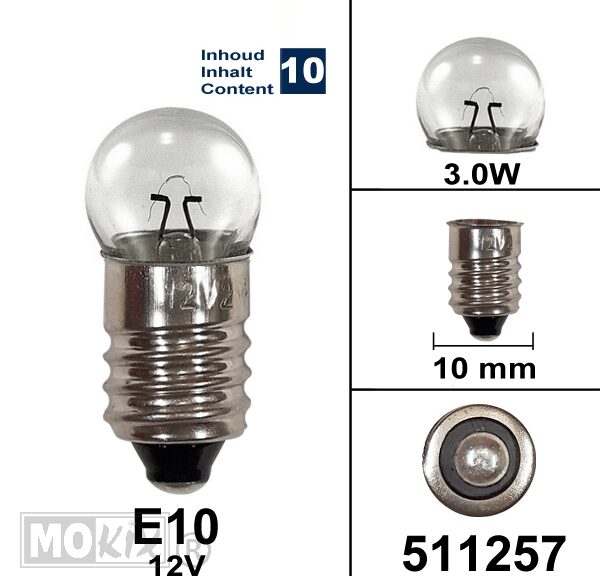 Lampe E10 12V 3.0W Bosma (10)