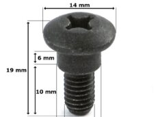 Borstschroef M6x17 (9x6) Zwart (1) - Bollard