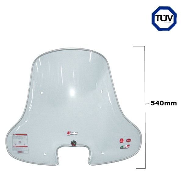 Windscherm Piaggio ZIP 00 4T Medium TUV Faco H540"