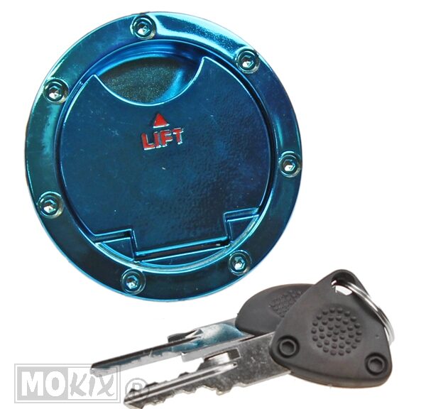 Tankdop Yamaha Aerox Blauw + Slot - Supertec