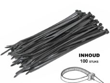 TIE-Rips/Trekbandjes 300mm 4.8mm Zwart 100stuks