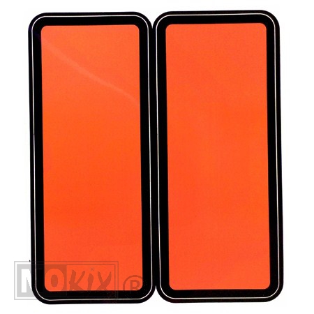 Bromfietsplaatje Oranje Links/Rechts Gekeurd