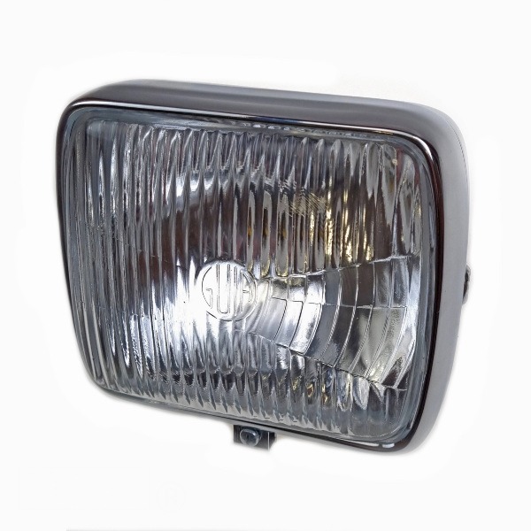 Koplamp UNI Vierkant Groot Chroom Guia