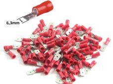 Schuifstekker Plat MAN 6.3x0.8mm Rood (100)