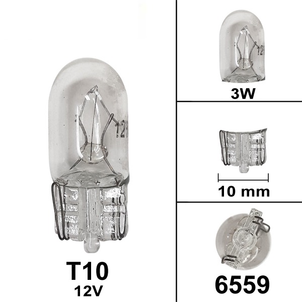 Lamp T10 12V 3W (1) - Bollard