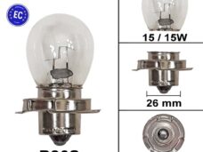 Lamp P26S 12V 15W (1) - Bosma