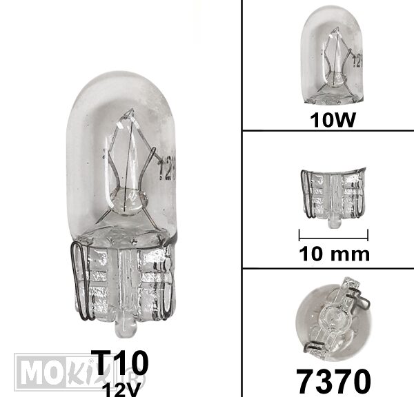 Lamp T10 12V 10W (1) - Bollard