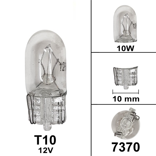 Lamp T10 12V 10W (1) - Bollard