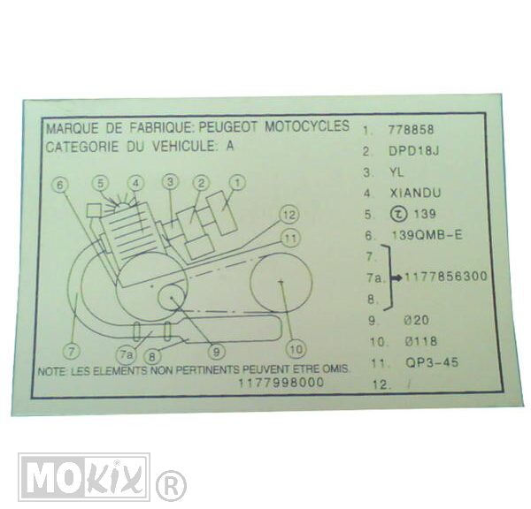 Type Goedkeur Sticker Peugeot