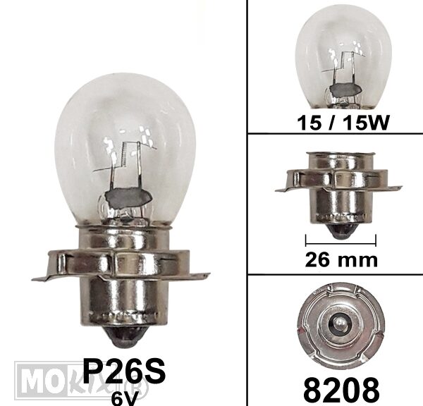 Lamp P26S  6V 15W (1)