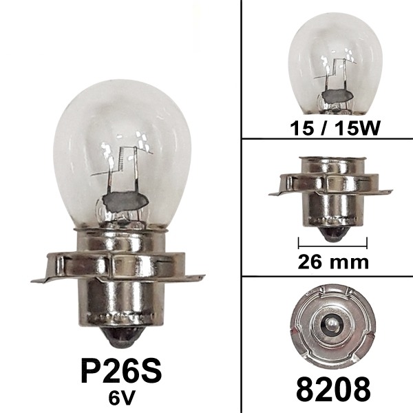 Lamp P26S 6V 15W (1)