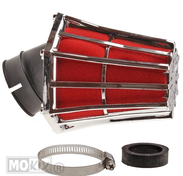 Powerfilter 28/35 Chroom/Rood - Supertec