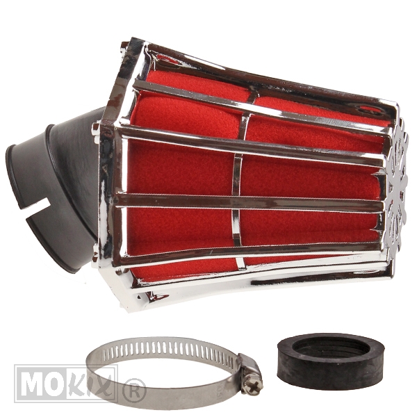 Powerfilter 28/35 Chroom/Rood - Supertec