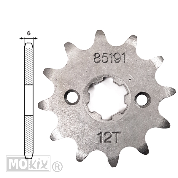 Voortandwiel Derbi Senda-SM 12tands - IGM