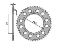 Achtertandwiel MH RX/Derbi GPR04 108mm 6g 52t IGM"