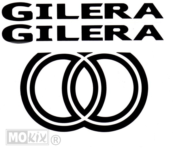 85222 GILERA STICKERSET 4delig CARBON