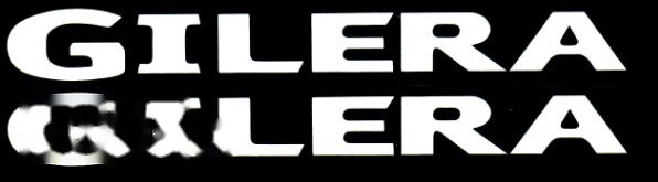 Gilera Stickerset 2delig WIT