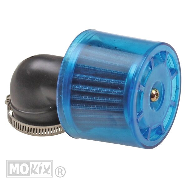 Powerfilter Doorzichtig Blauw Haaks 90° 35mm - Supertec