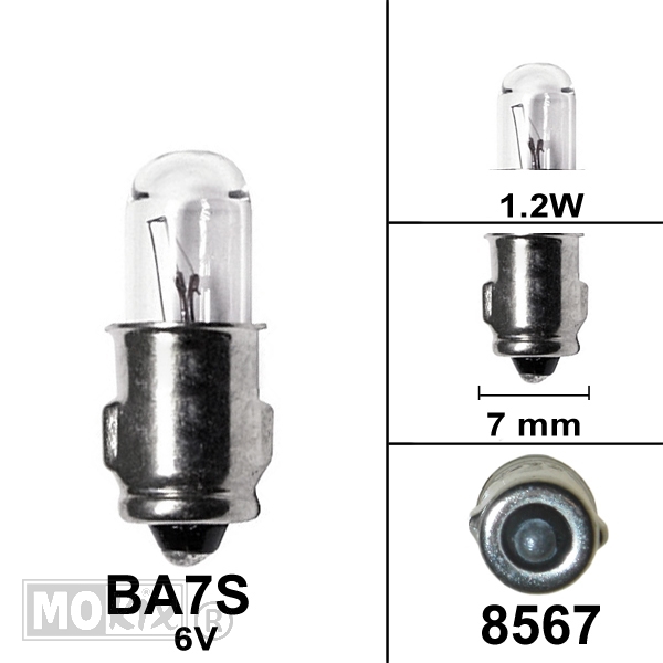 Lamp BA7S 6V 1.2W (1) - Bosma
