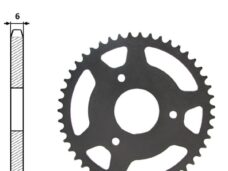 Achtertandwiel Rieju RS2 Matrix 55mm 3gats 46t IGM