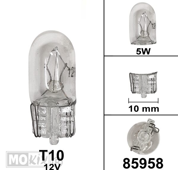 Lamp T10  12V  5W (1) - Bollard