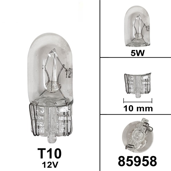 Lamp T10 12V 5W (1) - Bollard