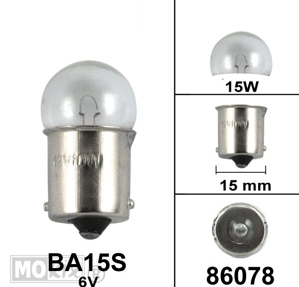 Lamp BA15S 6V 15W (1)