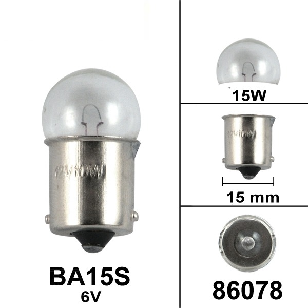Lamp BA15S 6V 15W (1)