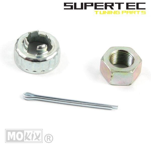 Achteras-Moer KIT Piaggio 2T/4T 16x1.25 - Supertec
