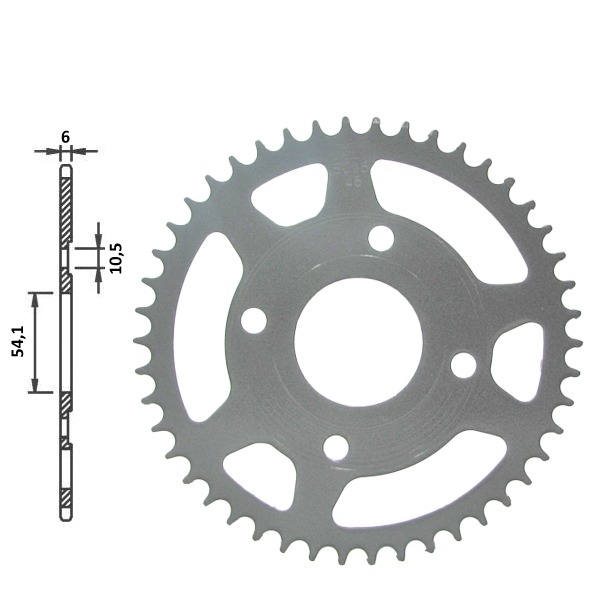 Achtertandwiel Yamaha TZR (420) 54.1mm 4g 44t IGM