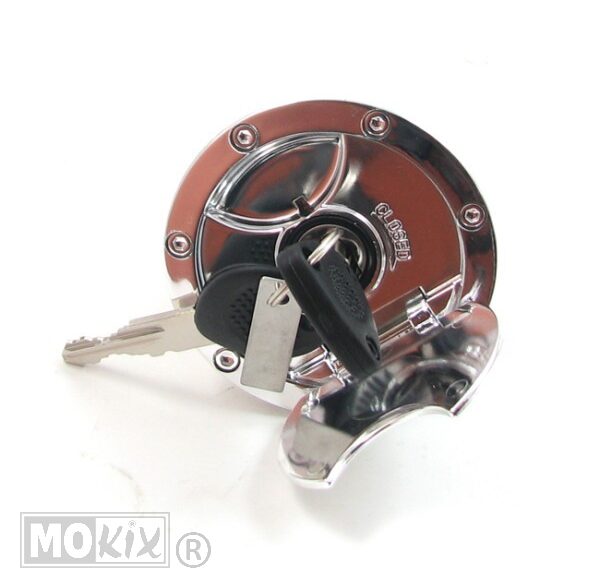 Tankdop Yamaha Aerox Chroom + Slot - Supertec