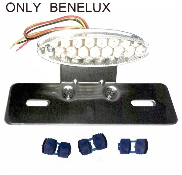 Achterlicht UNI Ovaal LED CE + ST WIT