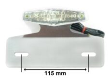 Achterlicht UNI Klein + Kent.Plaat Steun LED CE