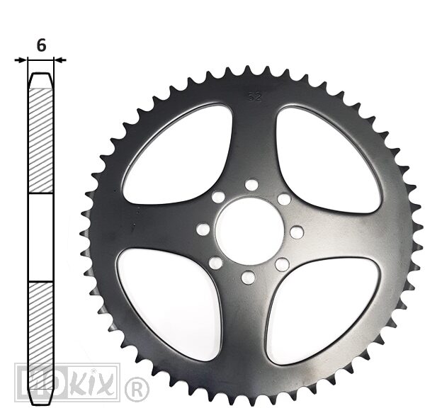Achtertandwiel Yamaha DT50R (420) 44.2mm 8gats 52t - IGM