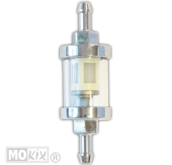 Benzinefilter UNI Voor 6mm Slang Luxe Rond - Supertec