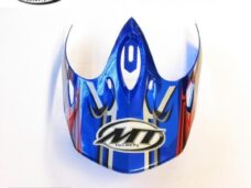 Helm Klep X-Storm Blauw/Chroom - MT Helmets