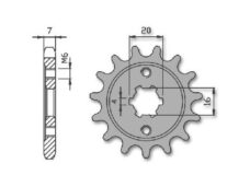 Voortandwiel Yamaha 125 4T OA Rieju (428) 15t IGM