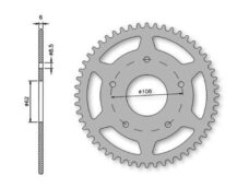 Achtertandwiel Rieju SMX 06 62mm 5gats 48t IGM"