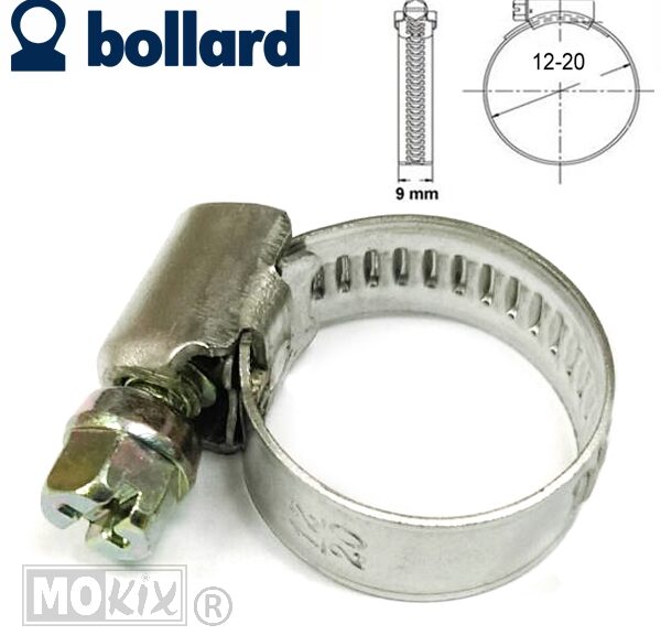 Slangklem  9mm RVS 12x20mm Per Stuk Bollard