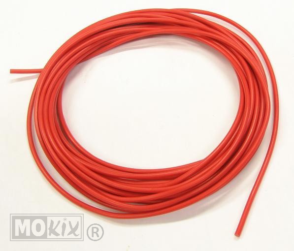 Lichtsnoer UNI 5mtr 0.5mm2 Rood