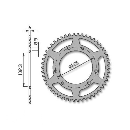 Achtertandwiel DER DRD RAC R50 420 102.3mm 6g 48t - IGM