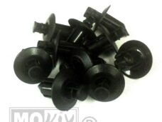 Clou à tique Plastique Noir 8.0mm 10 pièces