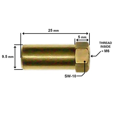Uitlaatmoer Puch Maxi M6 Lang (1) - Bollard