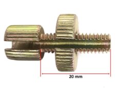Kabelstelbout M6 MET Gleuf 20mm - Bollard