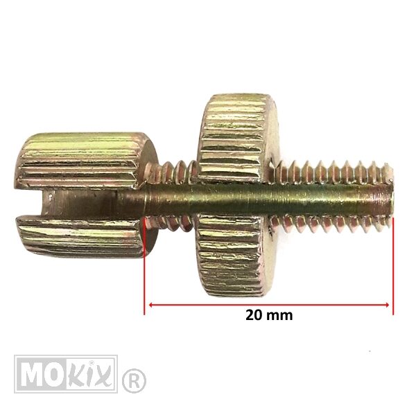 Kabelstelbout M6 MET Gleuf 20mm - Bollard