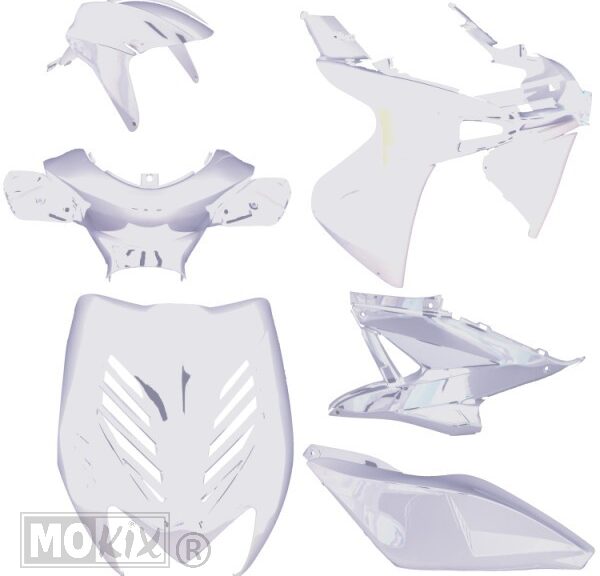 Plaatwerk KIT Yamaha Aerox Tuning Metallic WIT - MKX