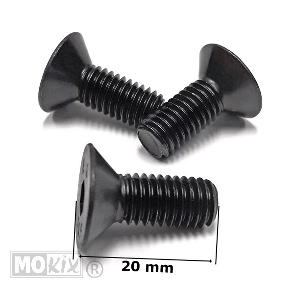Remschijf Verzonken-Bout M8x20mm Zwart (3) - Bollard